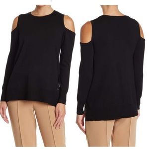 Catherine Malandrino Cold Shoulder Pullover Sweater Large